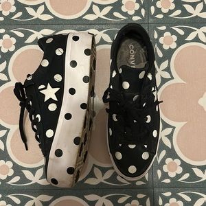 Polka dot platform converse